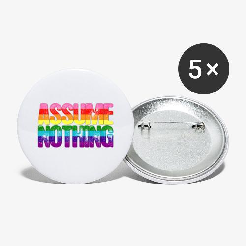 Assume Nothing Original Gilbert Baker LGBTQ Gay - Buttons large 2.2'' (5-pack)