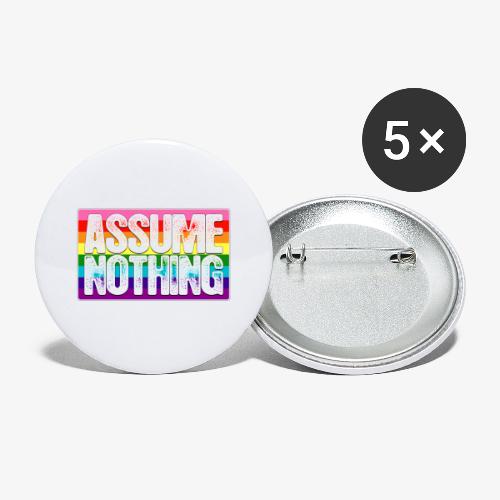 Assume Nothing Gilbert Baker Original LGBTQ Gay - Buttons large 2.2'' (5-pack)