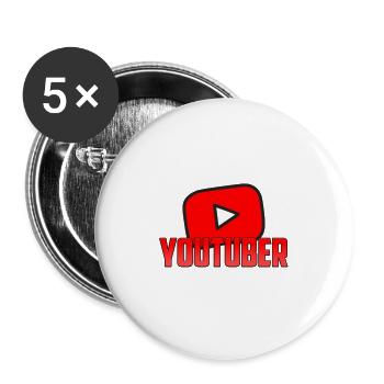 youtuber - Buttons large 2.2'' (5-pack) - white