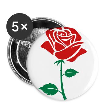 Rose - Buttons large 2.2'' (5-pack) - white