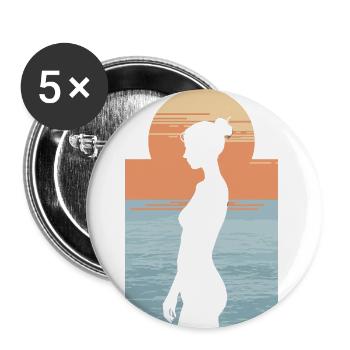 Embrace challenges - Buttons large 2.2'' (5-pack) - white
