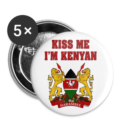 Kiss Me, I'm Kenyan - Buttons large 2.2'' (5-pack)