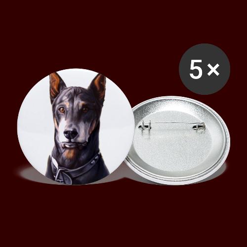 Doberman Pinscher Dog Art - Buttons large 2.2'' (5-pack)