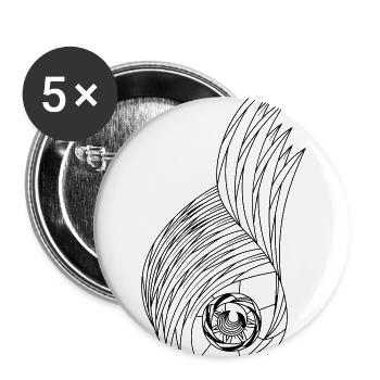 abstract eye - Buttons large 2.2'' (5-pack) - white