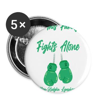 Family Strong: No One Fights Alone - Buttons large 2.2'' (5-pack) - white