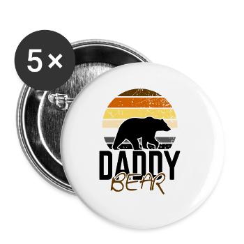 Gay Daddy Bear Fetish Pride - Buttons large 2.2'' (5-pack) - white