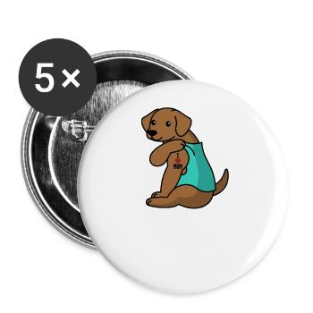 I Love Mom Tattoo Vizsla - Buttons large 2.2'' (5-pack) - white