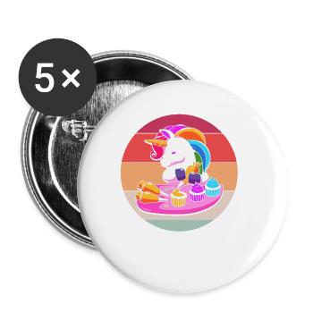 Cake Decorating Unicorn Pastry Cake Decorator - Buttons large 2.2'' (5-pack) - white