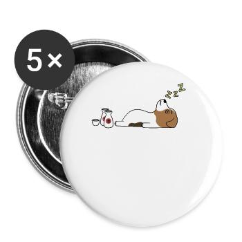 Jack Russell Terrier Sake Drunk - Buttons large 2.2'' (5-pack) - white