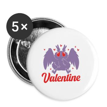 Funny Valentines Day Cryptid Cute Mothman - Buttons large 2.2'' (5-pack) - white