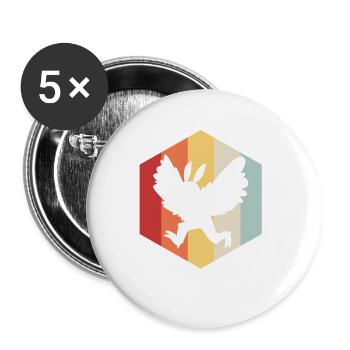 Cryptozoology Mythical Creature Retro Mothman - Buttons large 2.2'' (5-pack) - white