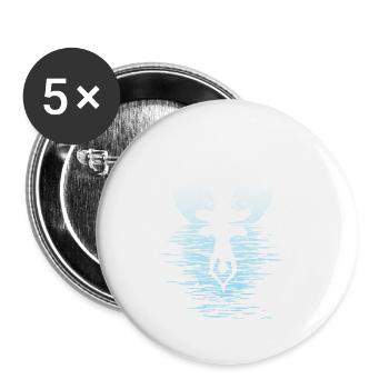 Yogi Yogini Health Meditation Outfits Girls Women - Buttons large 2.2'' (5-pack) - white