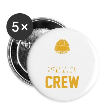 Grandma Of The Birthday Crew - Birthday - Buttons large 2.2'' (5-pack) - white