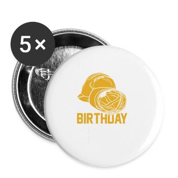 Grandpa Of The Birthday Crew - Birthday - Buttons large 2.2'' (5-pack) - white