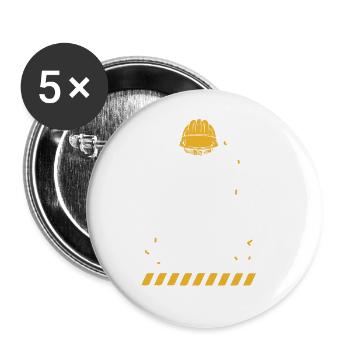 Grandpa Of The Birthday Crew - Birthday - Buttons large 2.2'' (5-pack) - white