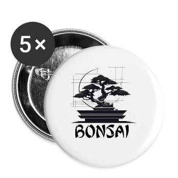 Bonsai Tree Bonsai Bowl Japanese Tree for a - Buttons large 2.2'' (5-pack) - white