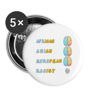 Fight Racism - Buttons large 2.2'' (5-pack) - white