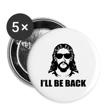 Jesus will be back - Buttons large 2.2'' (5-pack) - white