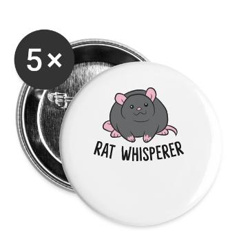 Rat Owner Pet Rat Whisperer Funny Rat - Buttons large 2.2'' (5-pack) - white