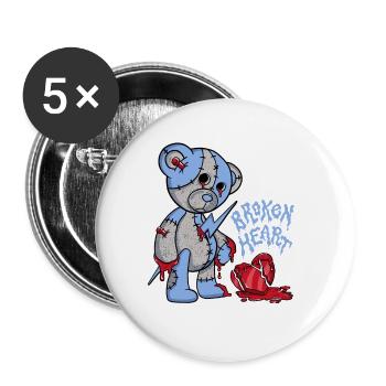 Broken Heart Match Air Jordan 4 University Blue - Buttons large 2.2'' (5-pack) - white