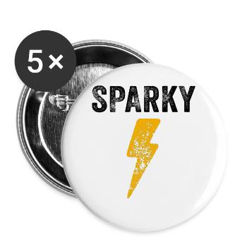 Electrician Funny Sparky Nickname Lightning Bolt - Buttons large 2.2'' (5-pack) - white
