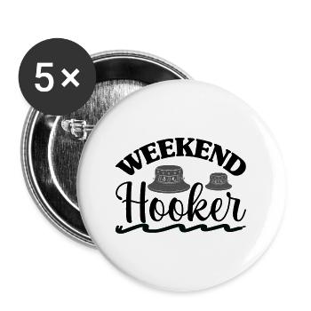 WEEKEND Hooker - Buttons large 2.2'' (5-pack) - white