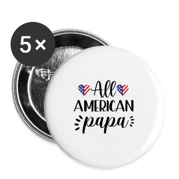Papa - Buttons large 2.2'' (5-pack) - white