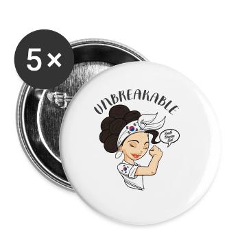 South Korean Girl Unbreakable I Heritage South - Buttons large 2.2'' (5-pack) - white