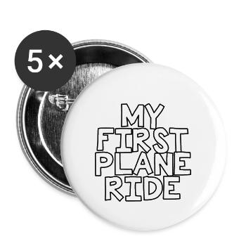 My First Plane Ride 26 - Buttons large 2.2'' (5-pack) - white