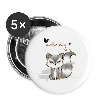 Leaf Autumn Tree Orange Fall Leaves Season - Buttons large 2.2'' (5-pack) - white