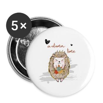 Leaf Autumn Tree Orange Fall Leaves Season - Buttons large 2.2'' (5-pack) - white