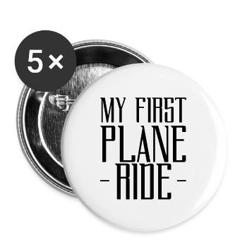My First Plane Ride 42 - Buttons large 2.2'' (5-pack) - white