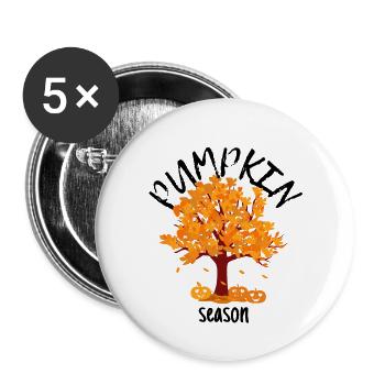 The halloween Season Pumpkin Autumn Tree Orange - Buttons large 2.2'' (5-pack) - white