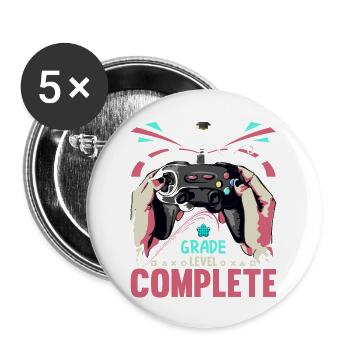 5TH GRADE LEVEL COMPLETE - Buttons large 2.2'' (5-pack) - white