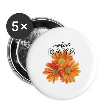 modern nice optimistic days - Buttons large 2.2'' (5-pack) - white