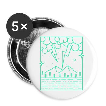 Flash icon - Buttons large 2.2'' (5-pack) - white