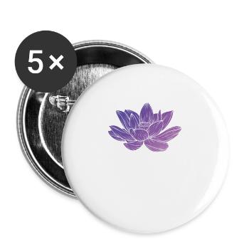 Lotus Flower Love as a Stem Plant Flower - Buttons large 2.2'' (5-pack) - white