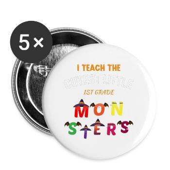 The Cutest Little Monsters - Buttons large 2.2'' (5-pack) - white