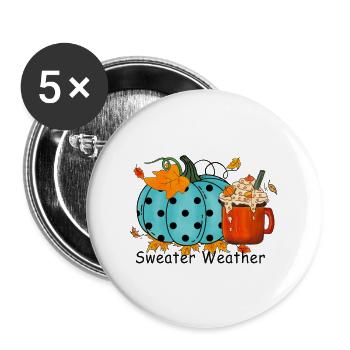 Weather Pumpkin Spice - Buttons large 2.2'' (5-pack) - white