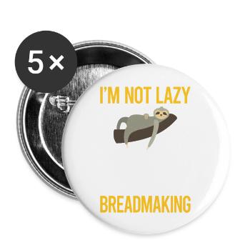 Saving Energy For making Bread - Buttons large 2.2'' (5-pack) - white