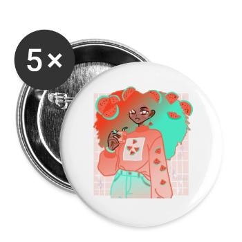 Watermelon Dream - Buttons large 2.2'' (5-pack) - white