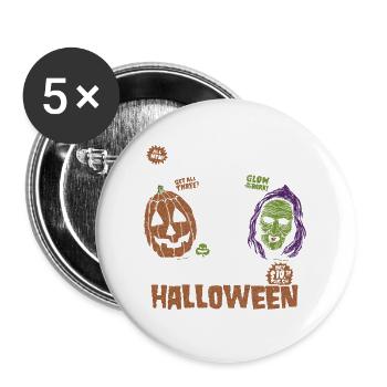 Happy Happy Halloween - Buttons large 2.2'' (5-pack) - white