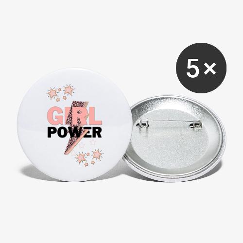 Girl Power - Buttons large 2.2'' (5-pack)