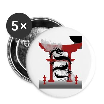 Dragon Guardian of the Tori on the 2022 Eclipse - Buttons large 2.2'' (5-pack) - white
