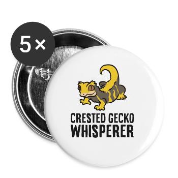 Crested Gecko Whisperer Reptile Crested Gecko - Buttons large 2.2'' (5-pack) - white