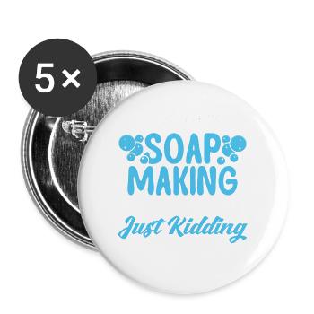 Soap Making Gift Homemade Soap Maker - Buttons large 2.2'' (5-pack) - white