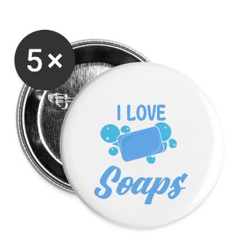Soap Making Gift Homemade Soap Maker - Buttons large 2.2'' (5-pack) - white