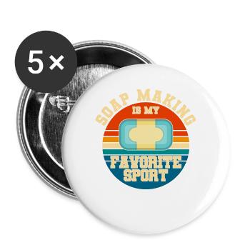 Soap Making Gift Homemade Soap Maker - Buttons large 2.2'' (5-pack) - white