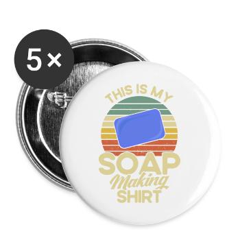 Soap Making Gift Homemade Soap Maker - Buttons large 2.2'' (5-pack) - white