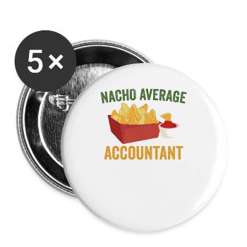 Accounting Humor Funny Hilarious Humor Bookkeeper - Buttons large 2.2'' (5-pack) - white